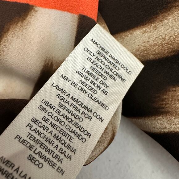 Chicos Women Top Size 2 US L Sheer Animal Print Boho Safari Tunic Blouse Layered - Picture 4 of 8